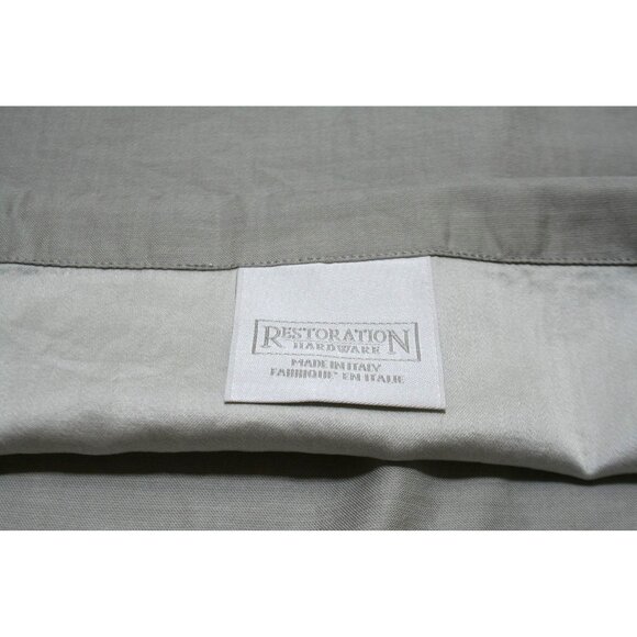 Restoration Hardware Italian 500TC Gray Sateen Chambray Euro Shams Set of 3 Luxe - Picture 4 of 7